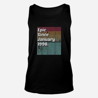 Epic Since January 1998 Vintage 24th Birthday Unisex Tank Top - Seseable