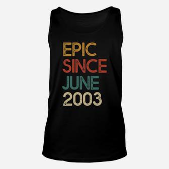 Epic Since June 2003 Awesome Vintage 18th Birthday Gift Unisex Tank Top - Seseable