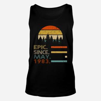 Epic Since May 1983 Birthday Retro Vintage 2020 Unisex Tank Top - Seseable