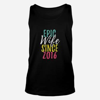 Epic Wife Since 2016 5th Wedding Anniversary Gift Unisex Tank Top - Seseable