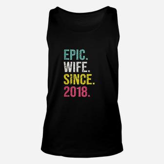 Epic Wife Since 2018 2nd Wedding Anniversary Gift For Her Unisex Tank Top - Seseable