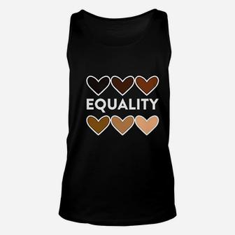 Equality Hearts Civil Rights Equal Graphic Unisex Tank Top - Seseable