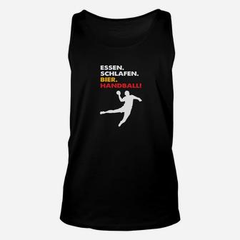 Essen Schlafen Bier Handball TankTop - Seseable