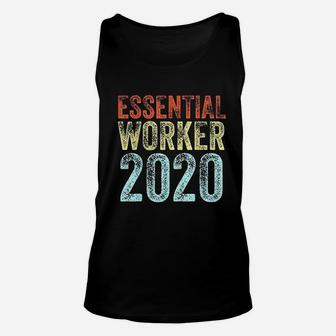 Essential Worker 2020 Funny Job Vintage Employee Gift Unisex Tank Top - Seseable