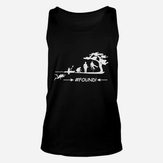 Evolution des Suchens #FOUND Geocaching-Thema Unisex TankTop, für Abenteuerlustige - Seseable