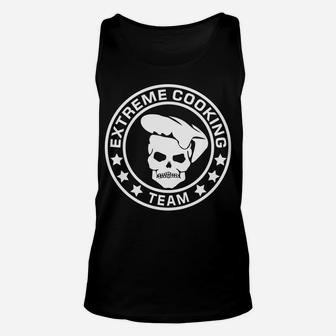 Extreme Cooking Team Herren Unisex TankTop, Küchenchef Schädel Design - Seseable