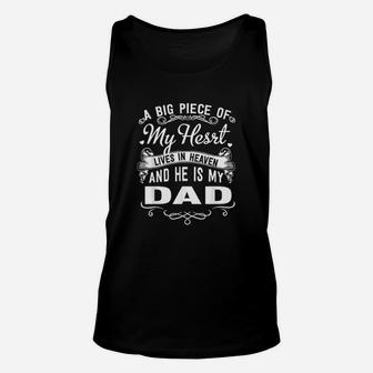 Family 365 My Dad Lives In Heaven Memorial Day Father Daddy Unisex Tank Top - Seseable