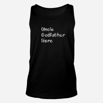Family Gift For Uncle Cool Hero Uncle Unisex Tank Top - Seseable