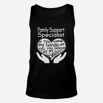 Family Support Specialist Full Heart Job Unisex Tank Top - Seseable