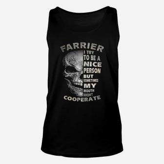 Farrier I Try To Be A Nice Person Unisex Tank Top - Seseable