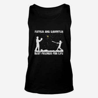 Father And Daughter Best Friends For Life Softball Unisex Tank Top - Seseable