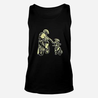 Father And Son Dirt Bike Racer Dirt Road Racing Motorbike Unisex Tank Top | Seseable UK
