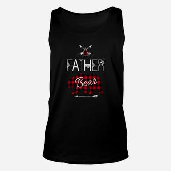 Father Bear Buffalo Plaid Family Camping Gear Unisex Tank Top - Seseable