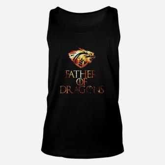 Father Of Dragons Cool Fathers Day Gift Idea For Dads Papa Unisex Tank Top - Seseable