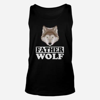 Father Wolf Animal Dad Daddy Gift Unisex Tank Top - Seseable
