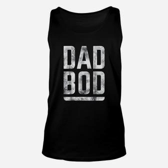 Fathers Day Dad Bod Bold Distressed Text Graphic Unisex Tank Top - Seseable