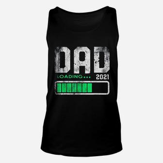 Fathers Day Dad Est 2021 Loading Future New Daddy Baby Unisex Tank Top - Seseable