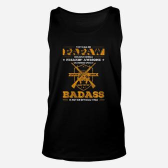 Fathers Day Shirt They Call Me Papaw Funny For Grandpa Unisex Tank Top - Seseable