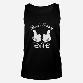Fathers Day Thumbs Up Worlds Greatest Dad Unisex Tank Top - Seseable