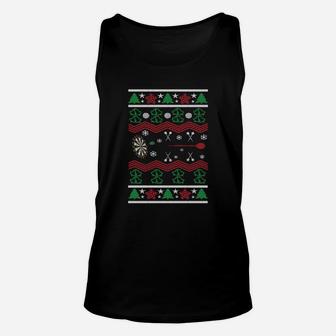Festliches Herren Unisex TankTop, Weihnachts Ugly Sweater Design, Schwarz - Seseable