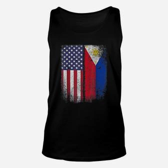 Filipino Roots American Grown Philippines Usa Flag America Unisex Tank Top - Seseable