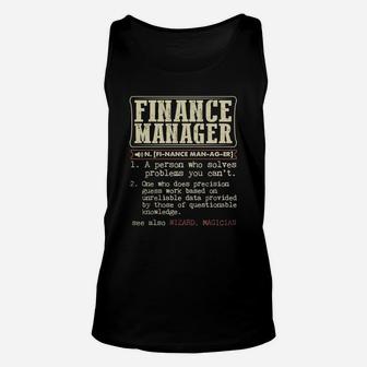 Finance Manager Dictionary Term T-shirt Unisex Tank Top - Seseable
