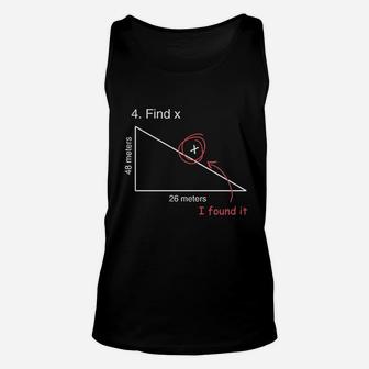 Find X Funny Saying Math Teacher Graphic Unisex Tank Top - Seseable