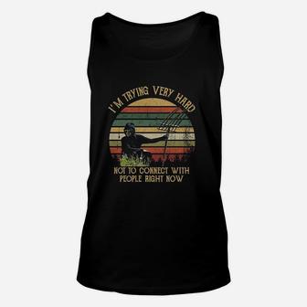 Finding David Funny Im Trying Very Hard Vintage Unisex Tank Top - Seseable