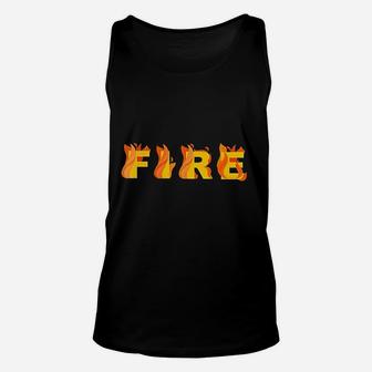 Fire Couple Matching Diy Last Minute Halloween Party Costume Unisex Tank Top - Seseable