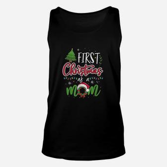 First Christmas As A Mom Funny New Mom Mommy Christmas Unisex Tank Top - Seseable