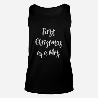 First Christmas As A Mrs. - Newlywed Christmas Shirt Unisex Tank Top - Seseable
