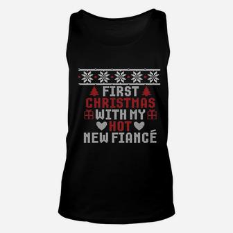 First Christmas With My Hot New Fiance Unisex Tank Top - Seseable