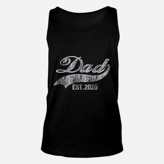 First Time Dad Est 2020 Promoted To Daddy Fathers Day Unisex Tank Top - Seseable