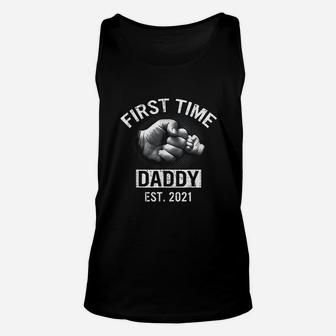 First Time Daddy New Dad Est 2021 Fathers Day Gift Unisex Tank Top - Seseable