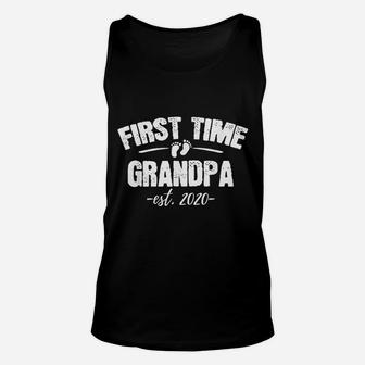 First Time Grandpa 2020 New Grandfather To Be Gift Baby Unisex Tank Top - Seseable
