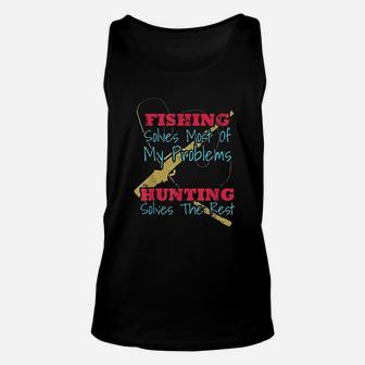Fishing And Hunting Vintage Angler Fisher Unisex Tank Top - Seseable