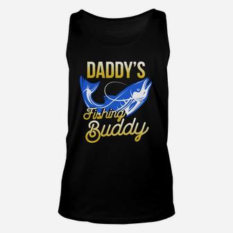 Fitted Daddys Fishing Buddy Shirt Kids Fishing Nature Unisex Tank Top - Seseable