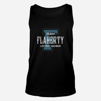 Flaherty Shirts - Team Flaherty Lifetime Member Name Shirts Unisex Tank Top - Seseable