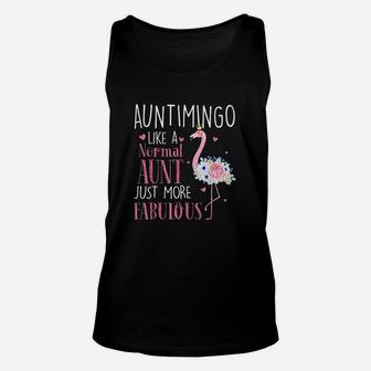 Flamingo Auntimingo Like A Normal Aunt Gifts Funny Grandma Unisex Tank Top - Seseable