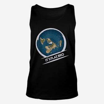 Flat Earth Flat Bro Flat Earther Society Conspiracy Unisex Tank Top - Seseable