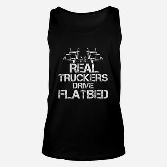 Flatbed Funny Trucker Wear For Cdl Trucking Flatbedder Unisex Tank Top - Seseable
