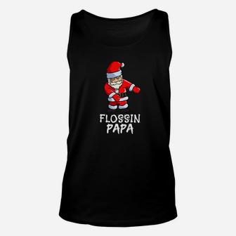 Flossin Papa Santa Floss Christmas Shirts For Couples Unisex Tank Top | Seseable FR