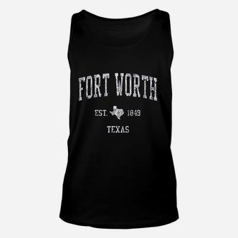 Fort Worth Texas Vintage Sports Design F. Worth Unisex Tank Top | Seseable CA