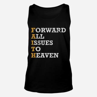 Forward All Issues To Heaven Faith Christian Unisex Tank Top - Seseable