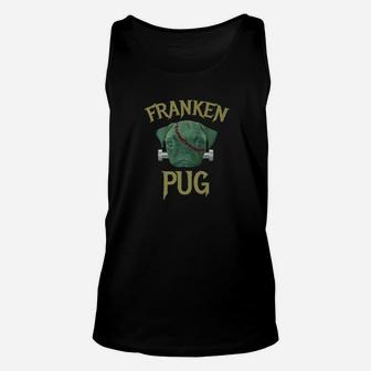 Franken Pug Funny Dog Lover Halloween Costume Tee Unisex Tank Top - Seseable