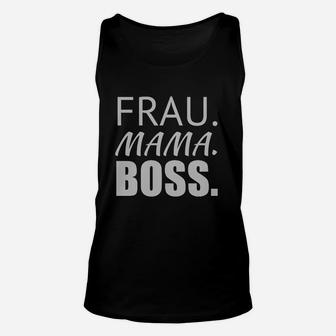 Frau Mama Boss Unisex TankTop, Statement-Unisex TankTop für Damen Schwarz - Seseable