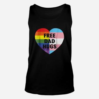 Free Dad Hugs Lgbt Gay Pride T Shirts Unisex Tank Top - Seseable