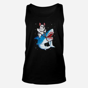 French Bulldog Shark Kids Space Galaxy Jawsome Gifts Unisex Tank Top - Seseable