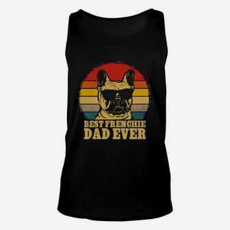 Frenchie Bulldog Best Frenchie Dad Ever Vintage Unisex Tank Top - Seseable