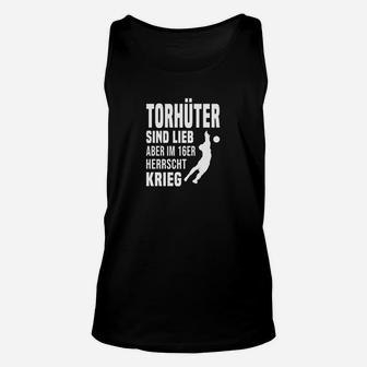 Fußball-Torhüter Unisex TankTop 16er Krieg, Sportliches Statement in Schwarz - Seseable